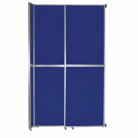 Versare Operable Wall Sliding Room Divider 6'10" x 12'3" Royal Blue Fabric 1072205-2